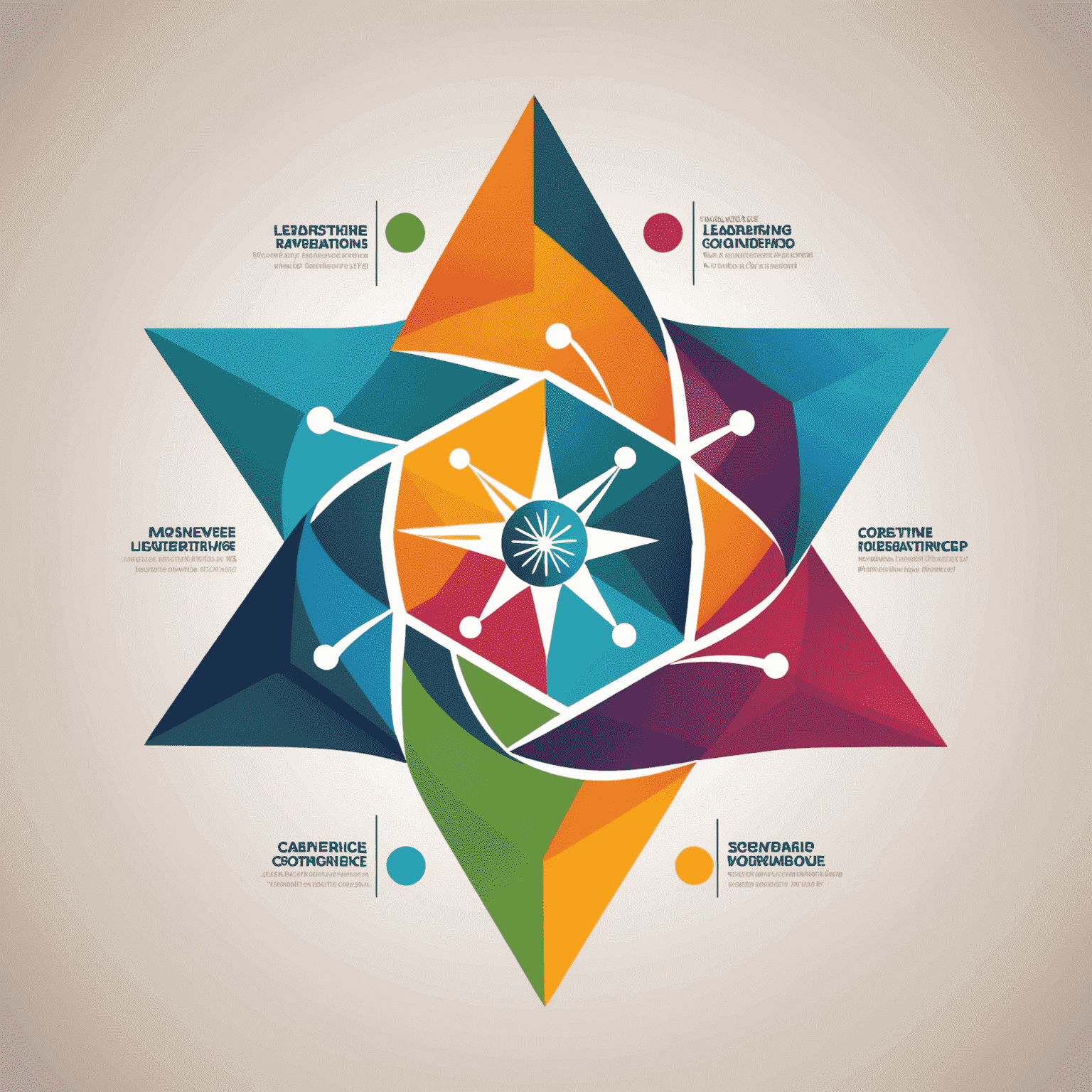 Leadership and Motivation Conference Logo featuring abstract shapes representing teamwork and growth