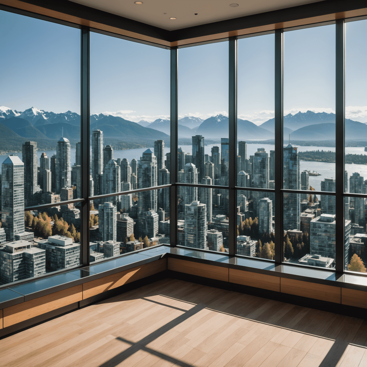 The Vancouver Lookout observation deck with panoramic views of the city skyline and mountains